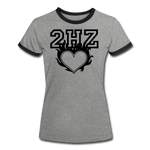 Baseballshirt Love2HZ - Grau meliert/Schwarz