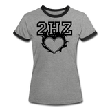 Baseballshirt Love2HZ - Grau meliert/Schwarz