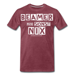 Beamer und sonst nix Tshirt - Bordeauxrot meliert