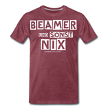 Beamer und sonst nix Tshirt - Bordeauxrot meliert